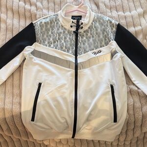 PROJECT x PARIS White Bomber Zip Up Jacket